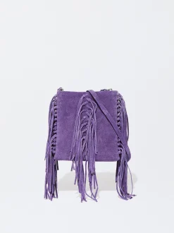 PARFOIS Reisetaschen>Umh&auml;ngetasche Aus Leder Mit Fransen Violett