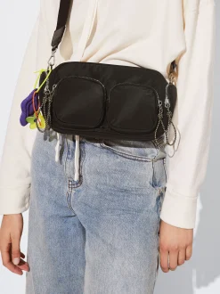PARFOIS Handtaschen|Grosse Taschen>Umh&auml;ngetasche Aus Nylon Schwarz