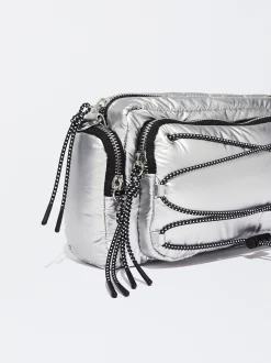 PARFOIS Handtaschen>Umh&auml;ngetasche Aus Nylon Silber