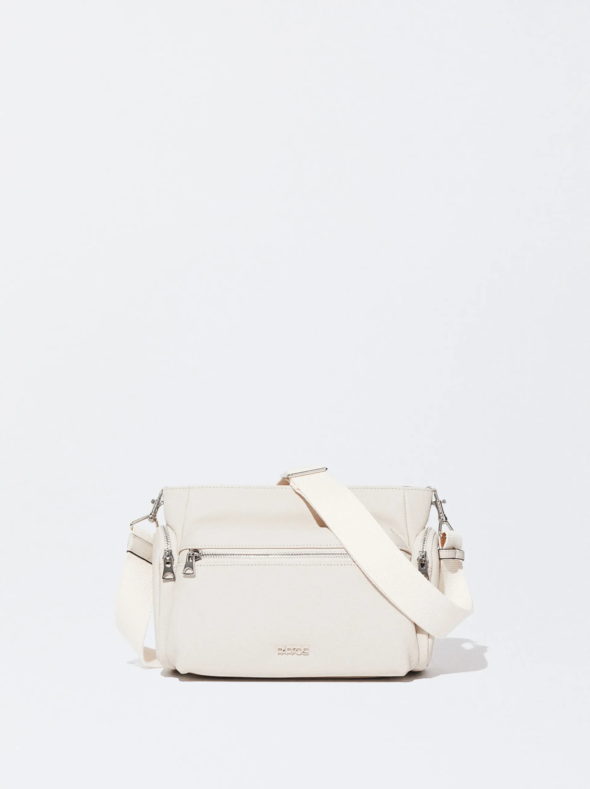 PARFOIS Reisetaschen|Rücksäcke>Umhängetasche Aus Nylon-Imitat Mit Multi-Pocket-Taschen Ekrü