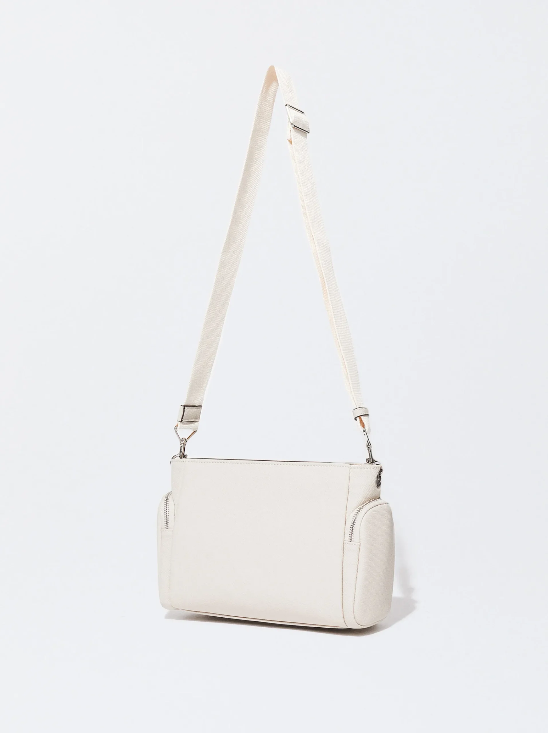 PARFOIS Reisetaschen|Rücksäcke>Umhängetasche Aus Nylon-Imitat Mit Multi-Pocket-Taschen Ekrü