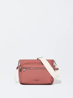 PARFOIS Handtaschen>Umhängetasche Aus Nylon-Imitat Mit Multi-Pocket-Taschen Koralle