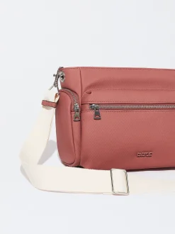 PARFOIS Handtaschen>Umh&auml;ngetasche Aus Nylon-Imitat Mit Multi-Pocket-Taschen Koralle
