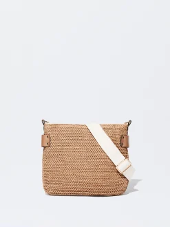 PARFOIS Umhängetaschen|Taschen aus Leder NEW>Umhängetasche Aus Stroh-Imitat Beige