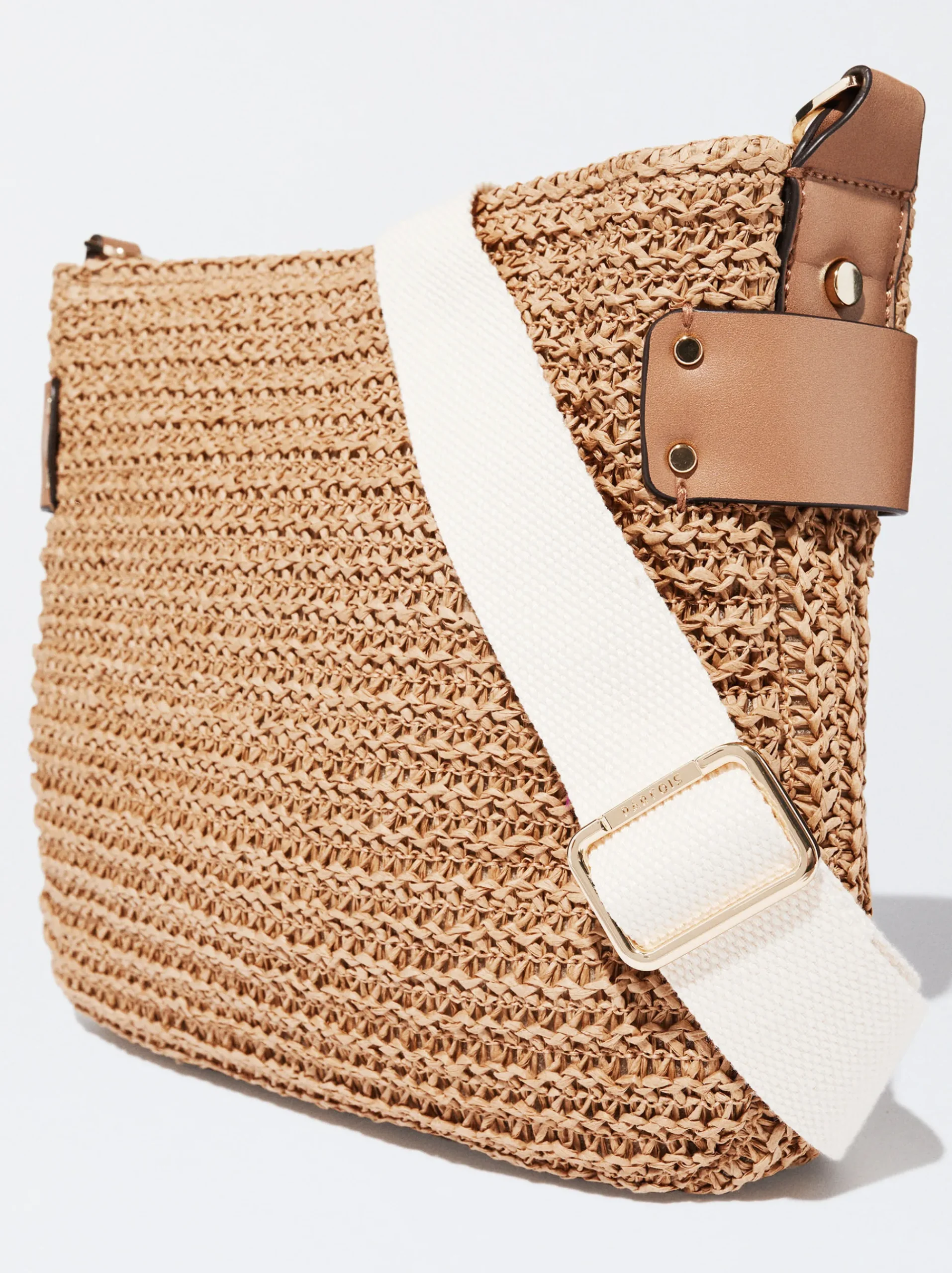 PARFOIS Umhängetaschen|Taschen aus Leder NEW>Umhängetasche Aus Stroh-Imitat Beige