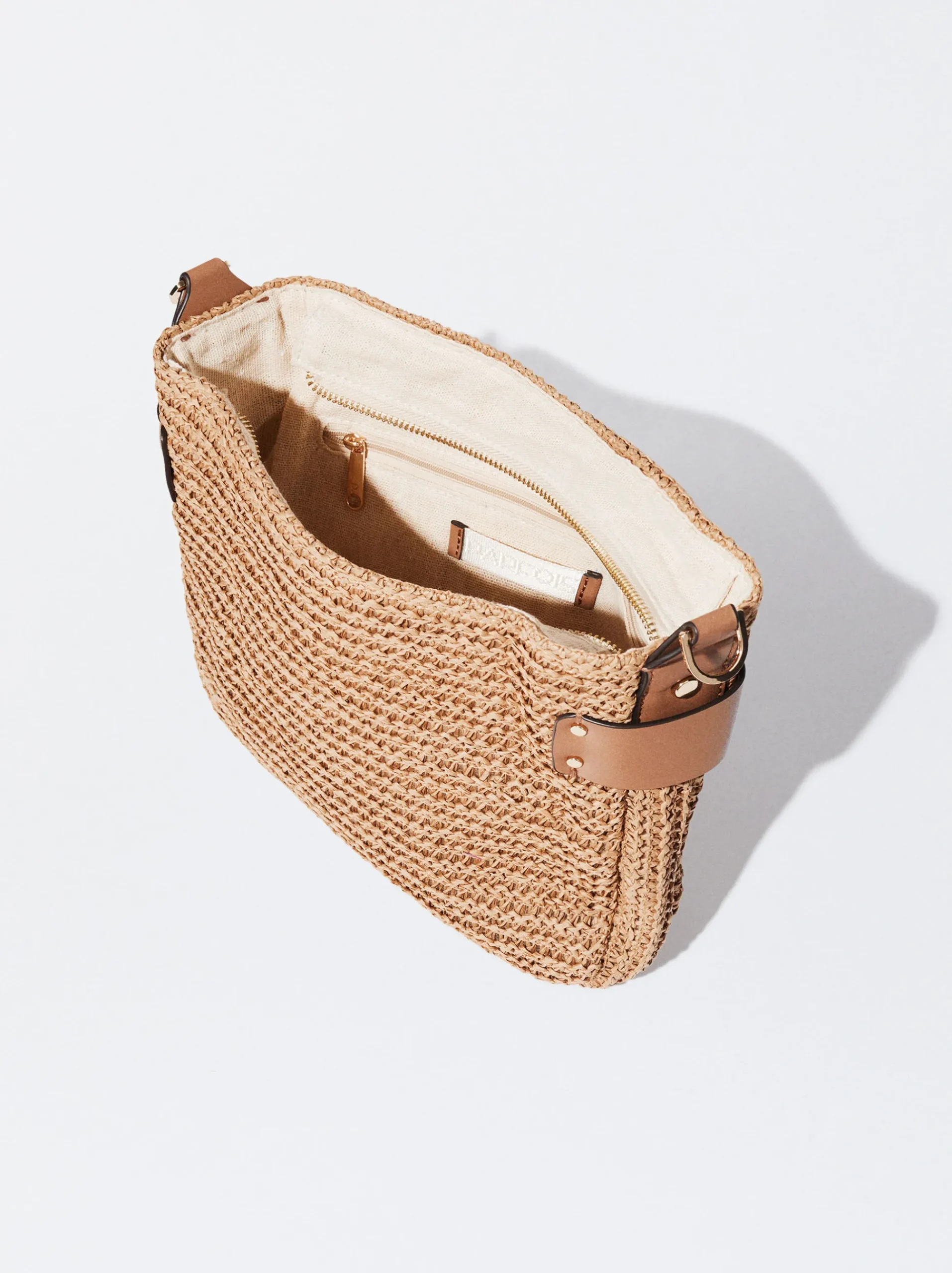 PARFOIS Umhängetaschen|Taschen aus Leder NEW>Umhängetasche Aus Stroh-Imitat Beige