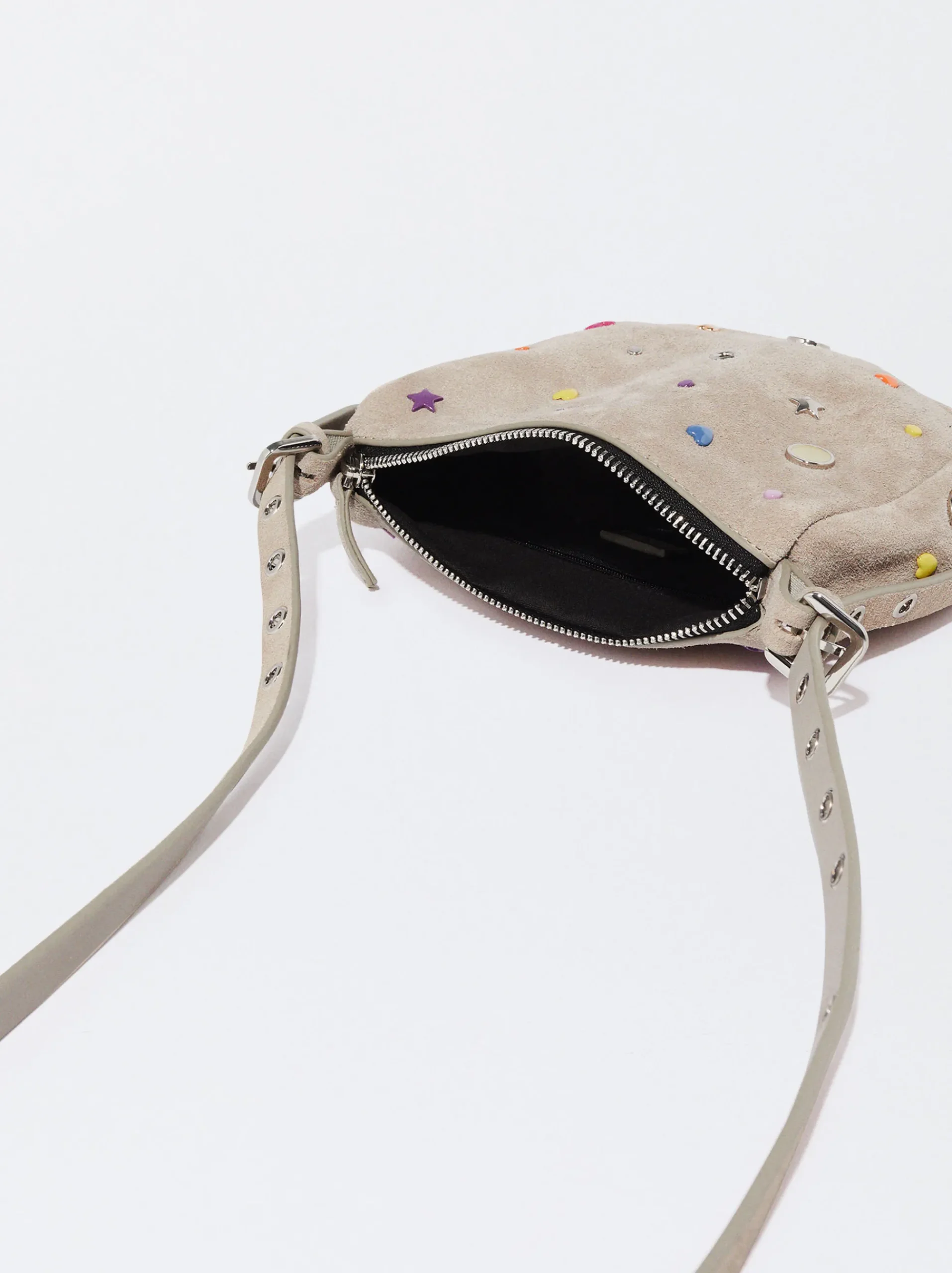 PARFOIS Handtaschen|Grosse Taschen>Umhängetasche Aus Wildleder Ekrü