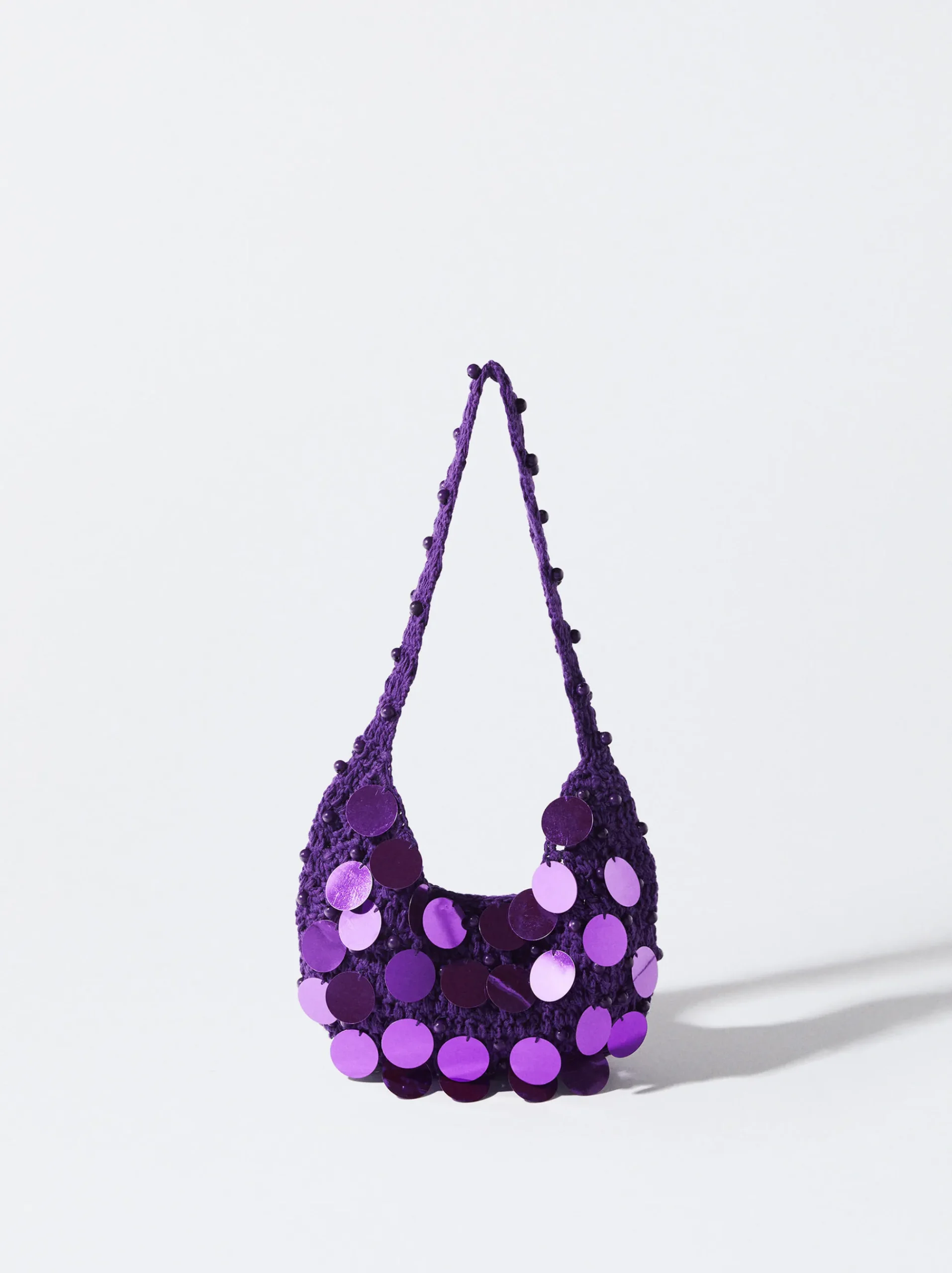 PARFOIS Ponchos und Kimonos>Umhängetasche Mit Pailletten Violett