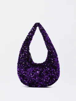 PARFOIS Umhängetaschen>Umh&auml;ngetasche Mit Pailletten Violett