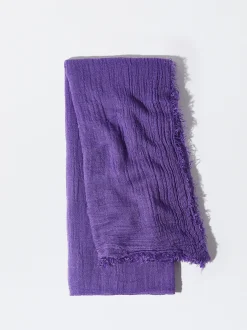 PARFOIS Bucket|Winterhüte>Unifarbener Pashmina Mit Ausgefranstem Saum Violett