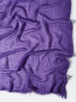 PARFOIS Bucket|Winterhüte>Unifarbener Pashmina Mit Ausgefranstem Saum Violett