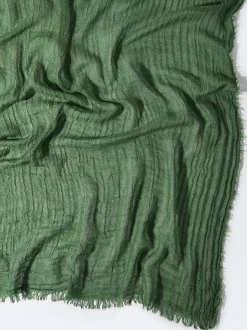 PARFOIS Geldbeutel>Unifarbener Pashmina Mit Ausgefranstem Saum Gr&uuml;n