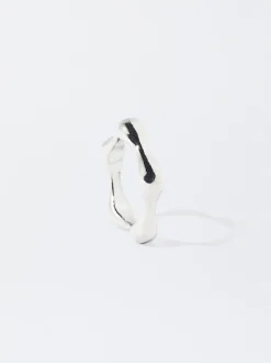 PARFOIS Basics|Strick>Unregelm&auml;&szlig;iger ring Silber