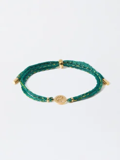PARFOIS Ohrringe>Verstellbares Armband Mit Charm Aus Stahl Grün