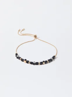 PARFOIS Kurze Halsketten>Verstellbares Armband Mit Harz Schwarz