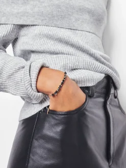 PARFOIS Kurze Halsketten>Verstellbares Armband Mit Harz Schwarz
