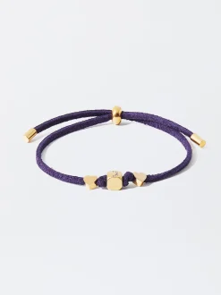 PARFOIS Ohrringe|Mittlere Ohrringe>Verstellbares Armband Mit Charm Aus Stahl Violett