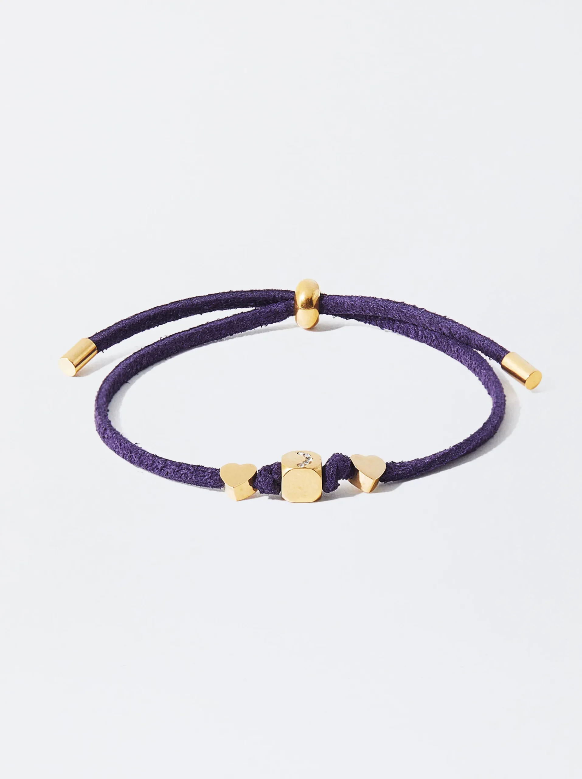 PARFOIS Ohrringe|Mittlere Ohrringe>Verstellbares Armband Mit Charm Aus Stahl Violett