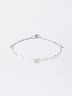 PARFOIS Lange Ohrringe|Trend Collection>Verstellbares Armband Mit Perlen Silber