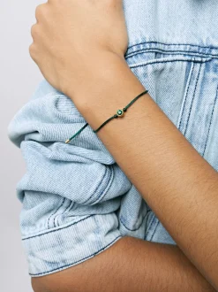 PARFOIS Ohrringe>Verstellbares Armband Mit Charm Aus Stahl Gr&uuml;n
