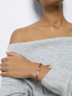 PARFOIS Kurze Halsketten>Verstellbares Armband Mit Charm Aus Stahl Rosa