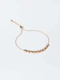 PARFOIS Set Ohrringen|Hoop-Ohrringe>Verstellbares Armband Mit Strass Golden