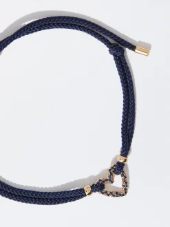 PARFOIS Kurze Halsketten>Verstellbares Armband Mit Anh&auml;ngern Blau