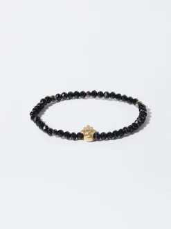 PARFOIS Trend Collection|Kurze Halsketten>Verstellbares Armband Mit Ziersteinen Schwarz