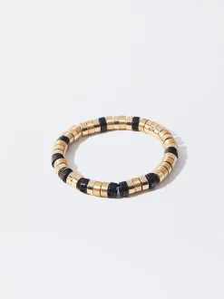 PARFOIS Set Ohrringen|Hoop-Ohrringe>Verstellbares Armband Mit Harz Schwarz