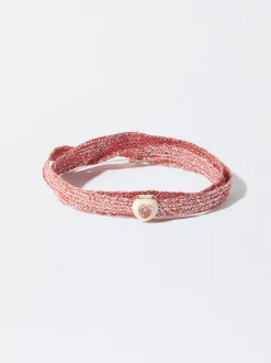 PARFOIS Kurze Halsketten>Verstellbares Armband Mit Herz Rosa