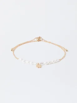 PARFOIS Raffinierter Modeschmuck|Ringe>Verstellbares Armband Mit Perlen Golden
