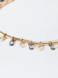 PARFOIS Kurze Halsketten>Verstellbares Armband Mit Ziersteinen Schwarz