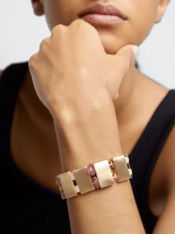 PARFOIS Set Ohrringen|Hoop-Ohrringe>Verstellbares Armband Mit Strass Mehrfarbig