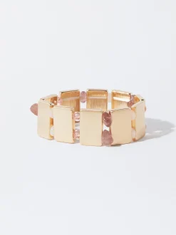 PARFOIS Set Ohrringen|Hoop-Ohrringe>Verstellbares Armband Mit Strass Mehrfarbig