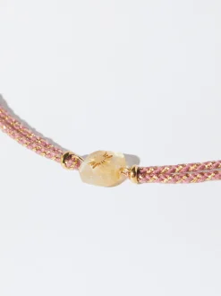 PARFOIS Ohrringe>Verstellbares Vergoldetes Stahlarmband Rosa