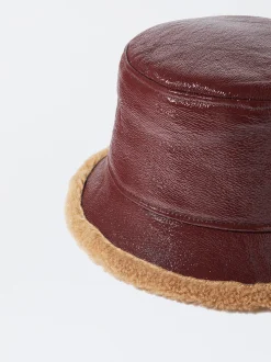 PARFOIS Geldbeutel>Wasserdichter Bucket Hat In Lackoptik Bordeaux