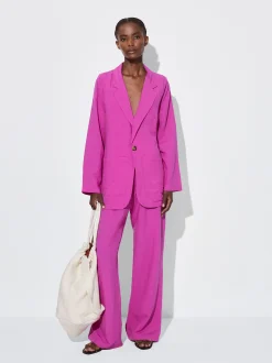 PARFOIS Schultertaschen>Weite Leinenhose Fuchsia