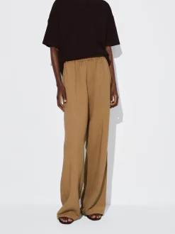 PARFOIS Lange Halsketten>Weite Leinenhose Khaki
