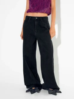 PARFOIS Strick|Pullover Und Jacke>Wide Leg-Jeans Schwarz