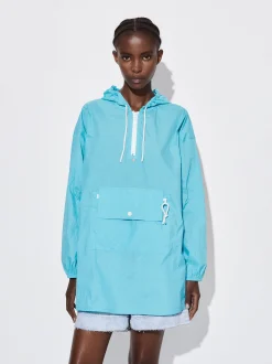 PARFOIS Raffinierter Modeschmuck|Kurze Halsketten>Windjacke Im Taschenformat Mit Kapuze Blau
