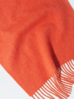 PARFOIS Wollmützen>Wollschal Mit Fransen Orange