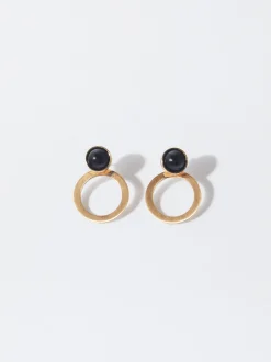 PARFOIS Ringe>Zweifarbige Ohrringe Schwarz